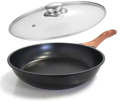 YYJINGYOU Nonstick Frying Pan, Skillet with Lid, Induction Compatible (Pan with Lid 9 inch)