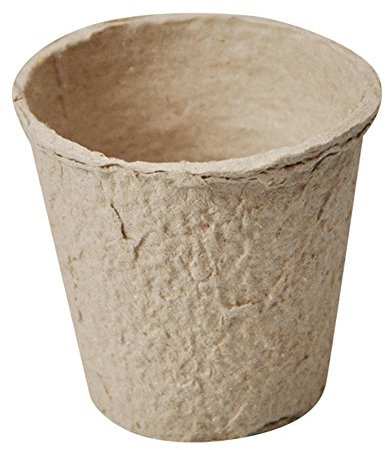 Kingfisher PPOTSR - Macetas de turba biodegradables Redondas de 8 cm, Color Beige