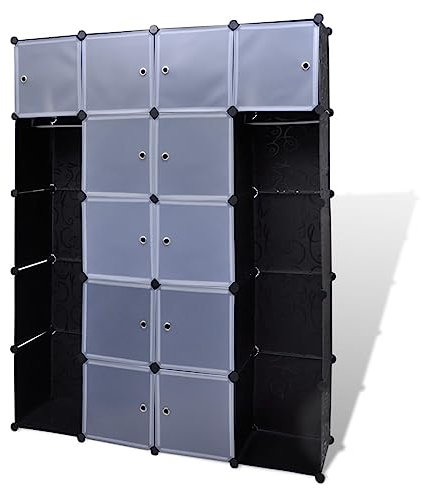 vidaXL Kleiderschrank 14 Fächer DIY Schrank Regalsystem Steckregal Garderobe