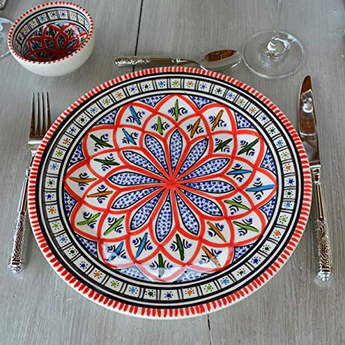 YODECO Plato llano Bakir rojo – D 28 cm