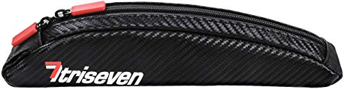 TriSeven Aero 10 Carbon Fahrradrahmentasche - Leichte Aufbewahrung für Triathlons und MTB Hält 6 Gele, Ernährung, Pumpe, Schlüssel, Werkzeuge und mehr!