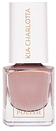 Kia-Charlotta 100% Veganer Bio Nagellack Courageous (Taupe) | Tierleidfrei, Made in Germany - Schadstoffarm & bis zu 87% Natürlich | Langanhaltend & Volldeckender Nagellack Schnelltrocknend, 5ml