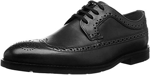 Clarks Herren Ronnie Limit Brogues, Schwarz Black Leather, 42.5 EU