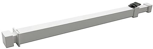 Ideal Security BK111W Barra de Seguridad para Ventana o Puerta de Patio con Cerradura a Prueba de niños, Ajustable, Blanco, 15.7 a 26.7 Pulgadas