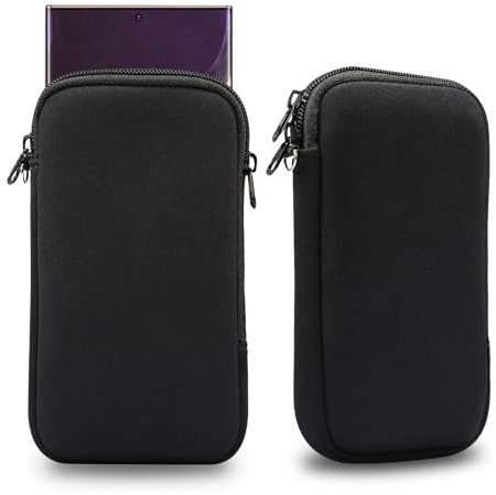 Handyholster 6,9 Zoll Neopren-Telefonhülle, universelle Tasche, Umhängetasche mit Reißverschluss, kompatibel mit iPhone 15 14 13 12 Pro Max, Compatible with Samsung S24 S23 S22 S21 Ultra mit Umhängeba