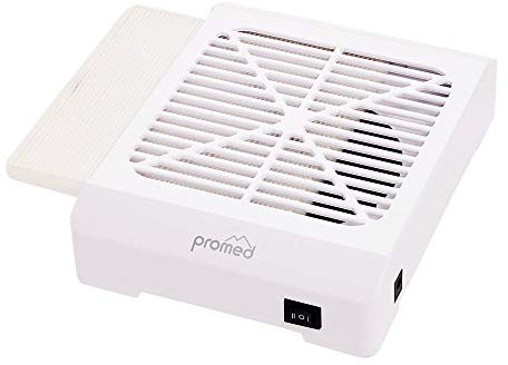 Promed Nailfan Mini Professioneller Nagelstaubabsauger, Leistungsstarker Nagelsauger mit Filter, Leichter Nagelstaubsauger geeignet für Nagelstudio, Salon, Nageldesign & Maniküre