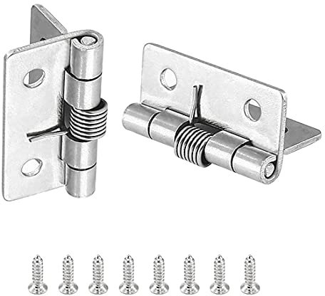 Selbstöffnende Federscharniere Edelstahl 304 Selbstschließende Federtürscharniere Automatisch schließende Scharniere für unsichtbare Türen Schließen von Federscharnieren (1.5inch-4pcs)
