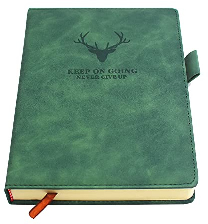 Earning Power Notizbuch A5 liniert,Hardcover Tagebuch Mit 360 Seiten Und 80gsm Premium-Papier. Für Notizen, Planung, Studium, Reisen, Zeichnungen, Skizzen Und Projekte (grün)