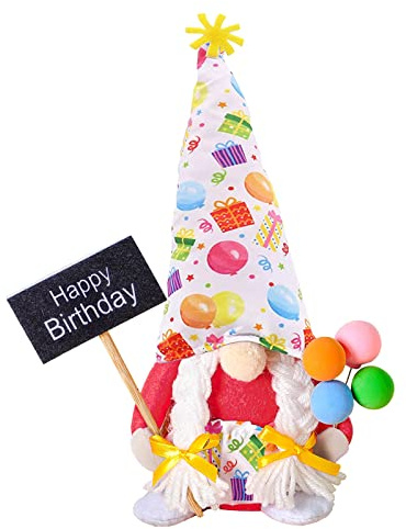 NNTA Geburtstagszwerge Bauernhaus Happy Birthday Tomte Plüsch Geburtstagsgeschenke handgefertigt skandinavische Party Home Ornamente Elf Zwerg Kollektionen Küche Tiered Tablett Dekorationen