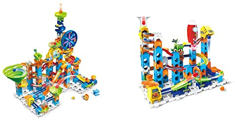 VTech Marble Rush Adventure Set - Construction Toys for Kids with 10 Marbles and 128 Building Pieces & Launch Pad with 75 Building Pieces