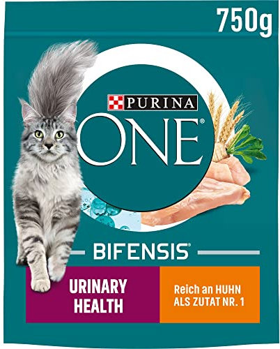 PURINA ONE BIFENSIS Urinary Health Katzenfutter trocken, reich an Huhn, 6er Pack (6 x 750g)