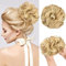 AOMIG Extension Chignon, Extension Capelli Chignon Elastico con Capelli Ricci Ondulato Chignon, Elastico Capelli Finti Donna Da Sposa Disordinato Chignon Coda di Cavallo Accessori Per Capelli (Oro)