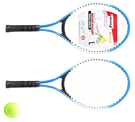 Rianpesn Kinder-Tennisschläger, Jugend-Tennisschläger-Set mit 2 Schlägern, 1 Bällen, Tennisschläger mit gutem Kontrollgriff für Jugendliche Sportler, die das Tennisspiel Lernen