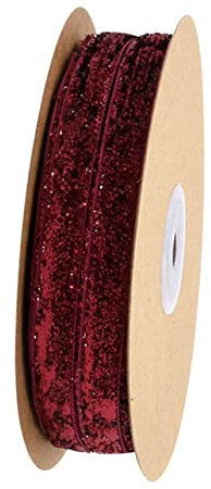 Lurrose 1rolle Titel Breites Flockband Weinrot Hochwertiges Stoffband Für Diy Deko Geschenkverpackung Und Hochzeitsfeiern