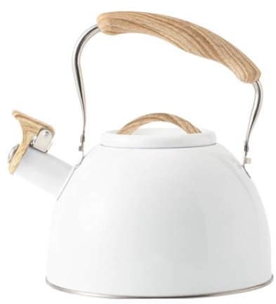 Bouilloire Sifflante Théière avec Sifflet Pot Exquis En Acier Inoxydable, Bouilloire À Eau Bouillante, Poêle, Chaudière À Eau, Thé Sifflant Théières pour Cuisinière Bouilloire à Flûte