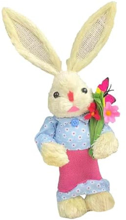 Gralara de Paja de Pascua, Manualidades, Accesorios para Fotos, Figuras de Animales para decoración Interior y Exterior, Estilo c