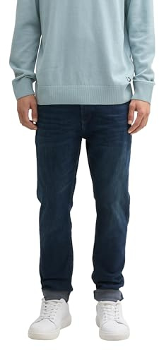 TOM TAILOR Denim Herren Tapered Slim Fit Jeans mit Stretch, 10170 - Blue Black Denim, 32/32