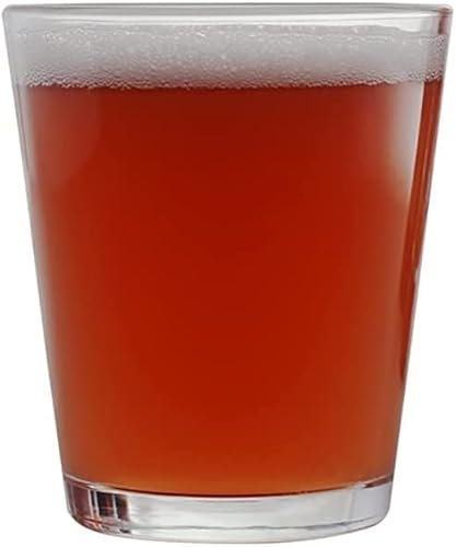 QTANZIQI Wooden Nordic Beer Mug - Clear 330ml Glass Beer Cup for Freezer