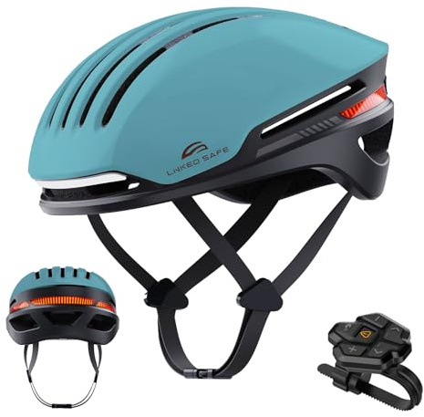 LIZVIE Fahrradhelm mit Bluetooth, intelligenter Fahrradhelm für Erwachsene Männer Frauen mit eingebauten Lautsprechern, intelligenter Kommunikations-Fahrradhelms. (Tintenblau, M/L)