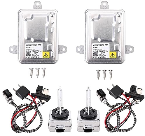 130732926301 Xenon HID Ballast Headlight Control Unit Module Module w/Bulb for Cadi-llac XTS CTS for BMW Camaro 2016-2018 for 2008-2017 AL 63117356250 7356250 7255724 Xenon Headlight Ballast,2pcs