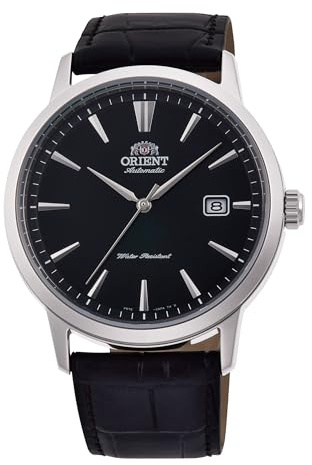 Orient Contemporary Symphony III - Orologio Uomo Automatico a Carica Manuale Casual Cinturino In Pelle Nero Cassa In Acciaio Quadrante Nero - RA-AC0F05B30B RA-AC0F05B
