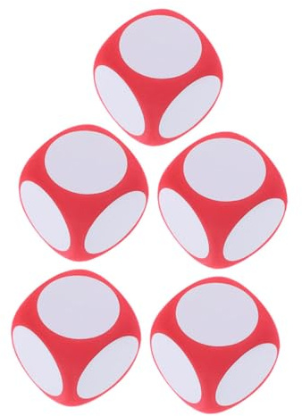 LALADEFIEE 5 Stück DIY-spielwürfel Blanke Beschreibbare Würfel 6 cm Größe Unfertige Schaumstoffwürfel Für Spiele