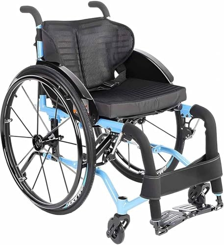 Rollstuhl, faltbar, leicht, aktiver Rollstuhl, kleiner Rollstuhl für Zuhause und draußen, extra schmale Rollstühle, ultraleichter Reiserollstuhl, 2,36 cm Sitzbreite (Größe: 38 cm Sitzbreite, Farbe: A)