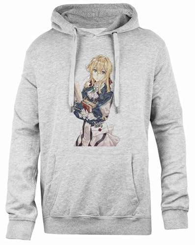 Udaytee Violet Evergarden Character Sweat À Capuche Gris Unisexe, Coupe Simple
