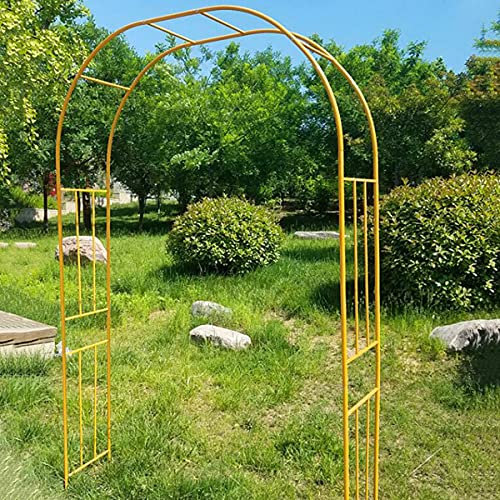 Arco per rose in metallo per giardino di nozze zincato piante rampicanti pergolato ferro battuto giardino pergolato oro 300 × 240 cm