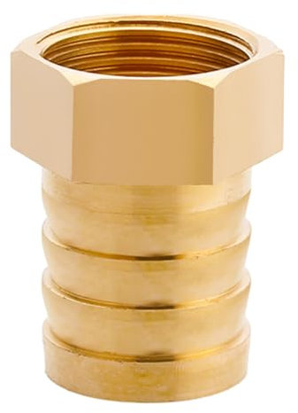MOUMOUTEN Brass 1 Hose Barb Fitting, Female Thread Metals Splicer Mender Barb Splicer Mender Joiner Hose Fitting Adapter Connector for Air Water Oil(32MM Thick)