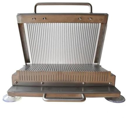 Cortador de Alimentos de Acero Inoxidable, Cortador Multifuncional, área de Corte de 25 x 20 cm/Espacio Entre Cuchillas de 11 mm, para fiambre