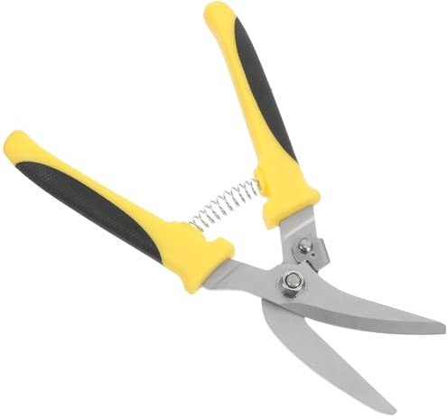 Genérico Tijeras Manuales de Acero Inoxidable para Cortar Hierro y Chapa Metálica Tijeras de Acero al Carbono Mango Antideslizante Bicolor Herramienta de Corte Industrial para Uso