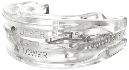 DOHUG Orthese Anti-Ronflement Silicone RÉGLABLE - Gouttière Anti-Ronflement & Bruxisme - Efficace Hommes/Femmes (Blanc A06)