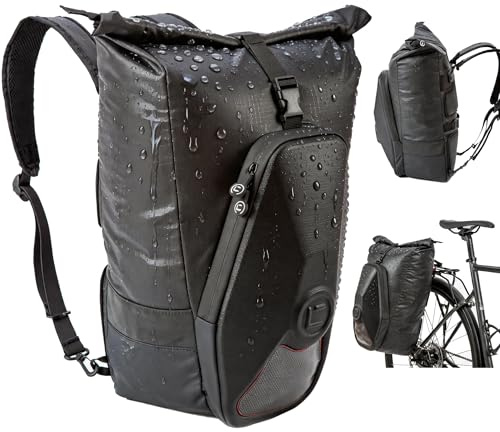 Yaskyly Fahrradtasche für Gepäckträger 30L Fahrradtasche Rucksack für Herren Wasserdicht Gepäckträgertaschen Fahrrad Taschen Hinten mit Tragegriff Und Schultergurt, Große Fahrradtasche Gepäckträger