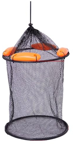 Fiskfälla, Fiskekorgsfälla Flytande Justerbar Hopfällbar Flerfärgad 30-90cm 1 st(Orange 45cm)