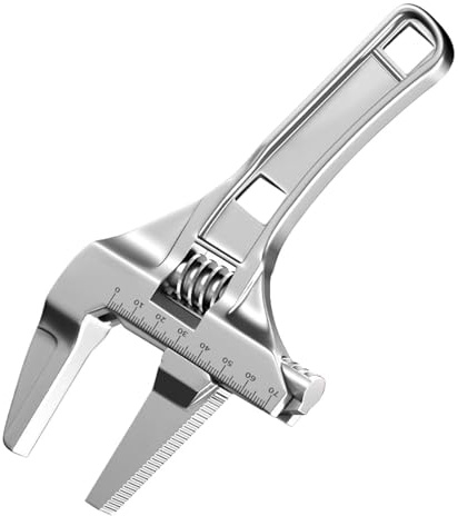 Tianeri Verstellbarer Schraubenschlüssel, rutschfester Schraubenschlüssel, Handwerkzeug, manueller Badezimmerschlüssel, für Waschraum, Hand, Haus, Duschkopf, Rohr, Waschbecken, Sanitärarbeiten
