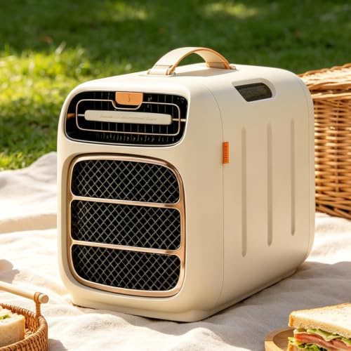 URJWAN Climatiseur Split Portable - Refroidisseur sans Eau ni Fenêtre, 3 Vitesses, Climatisation et Chauffage Rapide pour Camping-Car, Caravane, Camion