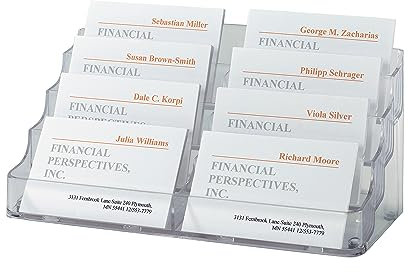 SIGEL VA138 Visitenkarten-Aufsteller / Visitenkartenhalter mit 8 Fächern für 560 Karten