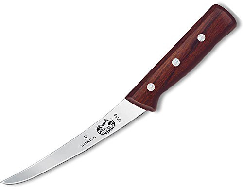 Victorinox 6 Boning Knife, Curved Blade, Flexible, Maple Wood Handle 5.6616.15