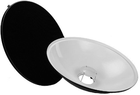 Fotodiox Pro Beauty Dish 71,1 cm mit Wabenraster und Speedring für Novatron M-Serie Monolight Strobe