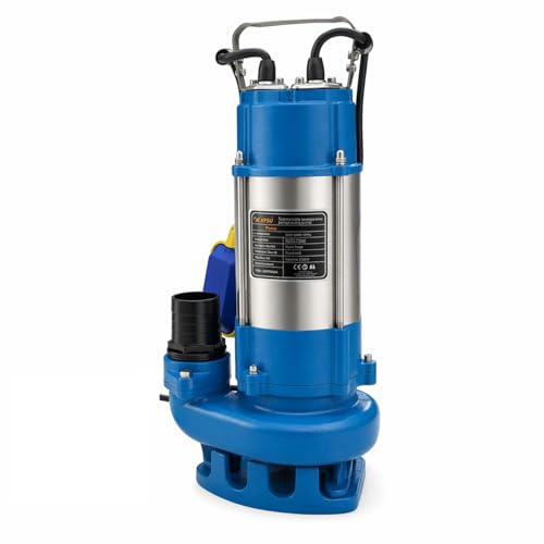 KATSU 750W Heavy Duty Electric Submersible Sewage Dirty Waste Water Pump 300L/Min with Float Switch for Garden Irrigation Flooded Cellars Tub Pond Swimming Pool 151624