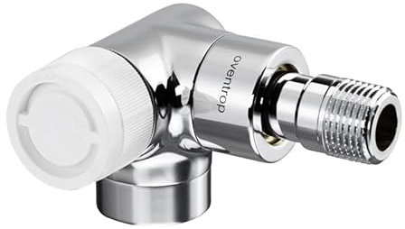 Oventrop Thermostatventil Baureihe E Winkel-Eck links, DN 15, 1/2, PN 10 Edelstahl-Design