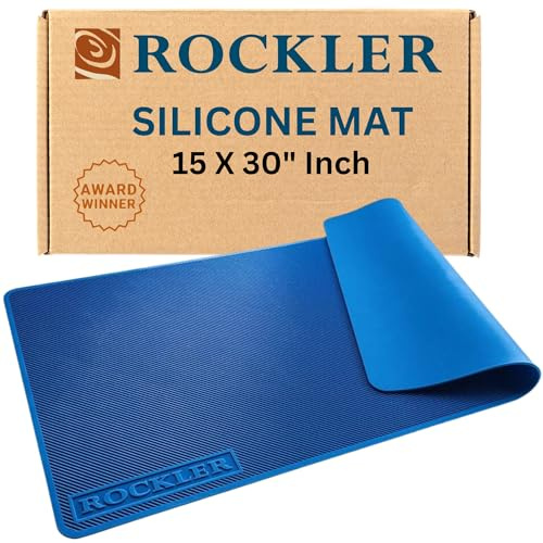 Rockler Silicone Glue Mat (15x30) - Heat Resistant Mat for Projects, Garage, Shop, Dining Room Table – Easy to Clean Silicone Mats for Crafts – Rolls up for Easy Storage Silicone Project Mat