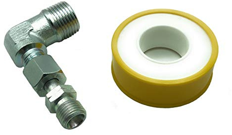 Herdanschluss-Adapter-Set, Variante:AG Winkel 1/2'' RH x AG 1/4 LH