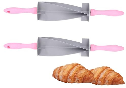 Rullo taglierina per croissant 2 pezzi, rullo taglierina per ciambelle taglierina per pasticceria per croissant pasta mattarello coltello strumento di cottura della cucina