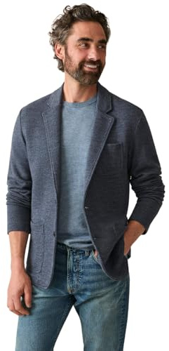 Faherty Men's Inlet Knit Blazer- Navy Melange Extra Large (XL)