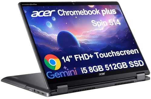 Acer Chromebook Plus 516 GE Ordinateur portable (16 3K 120 Hz, Intel Core 5 120U, 8 Go de RAM, 2 To SSD, NVIDIA GeForce NOW, 2 To de stockage sur le cloud, (10-Core > i7-1165G7)) Cloud Gaming, KB