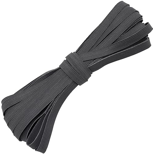 AERZETIX - C67527 - Cinta elástica plana trenzada 10 metros - anchura 10mm - en poliéster + látex - color gris