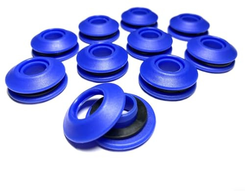 Plastic Eyelets Set, Snap Eyelets Grommets Self Sealing Groundsheet Tarpaulin Awning Cover, Round Eyelets Tarpaulin Eyelets(50pcs Blue)