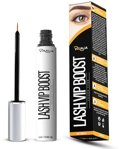 Vixalia Serum Pestañas y Cejas 5 ML - Crecimiento y Volumen en 25 días | LashVip Serum Profesional para el Crecimiento de Pestañas y Cejas, Más Largas, Fuertes y con Densidad - [Fabricado en España]